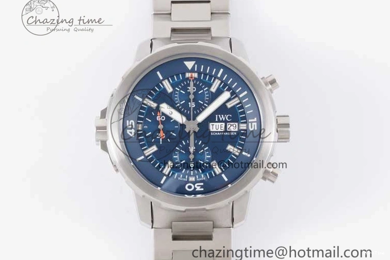 MIROTIME 0123 Aquatimer Chrono SS V6SF 1:1 Best Edition Blue Dial on SS Bracelet A Modern 7032